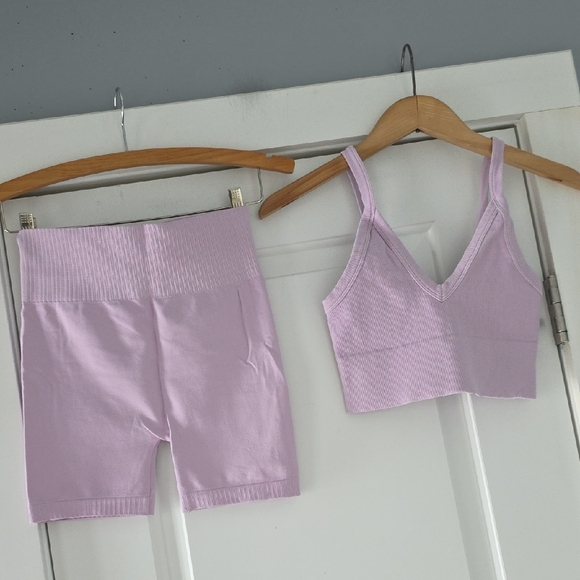 Nikibiki Light Purple Ribbed Set - Picture 1 of 12